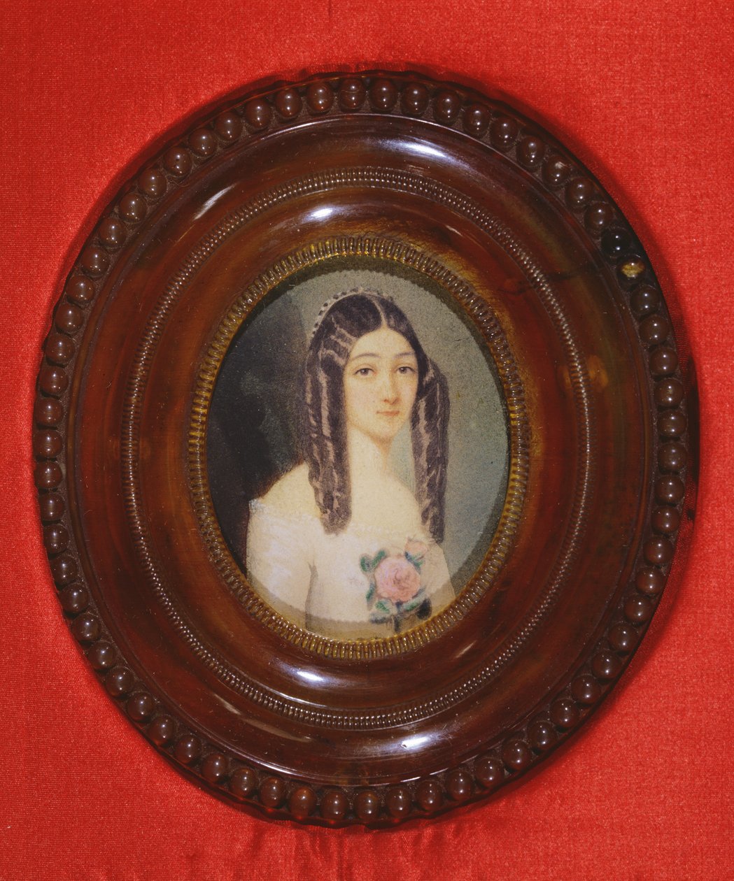 Portret van Marie Duplessis (1824-1847) ook bekend als La Dame aux Camelias door French School