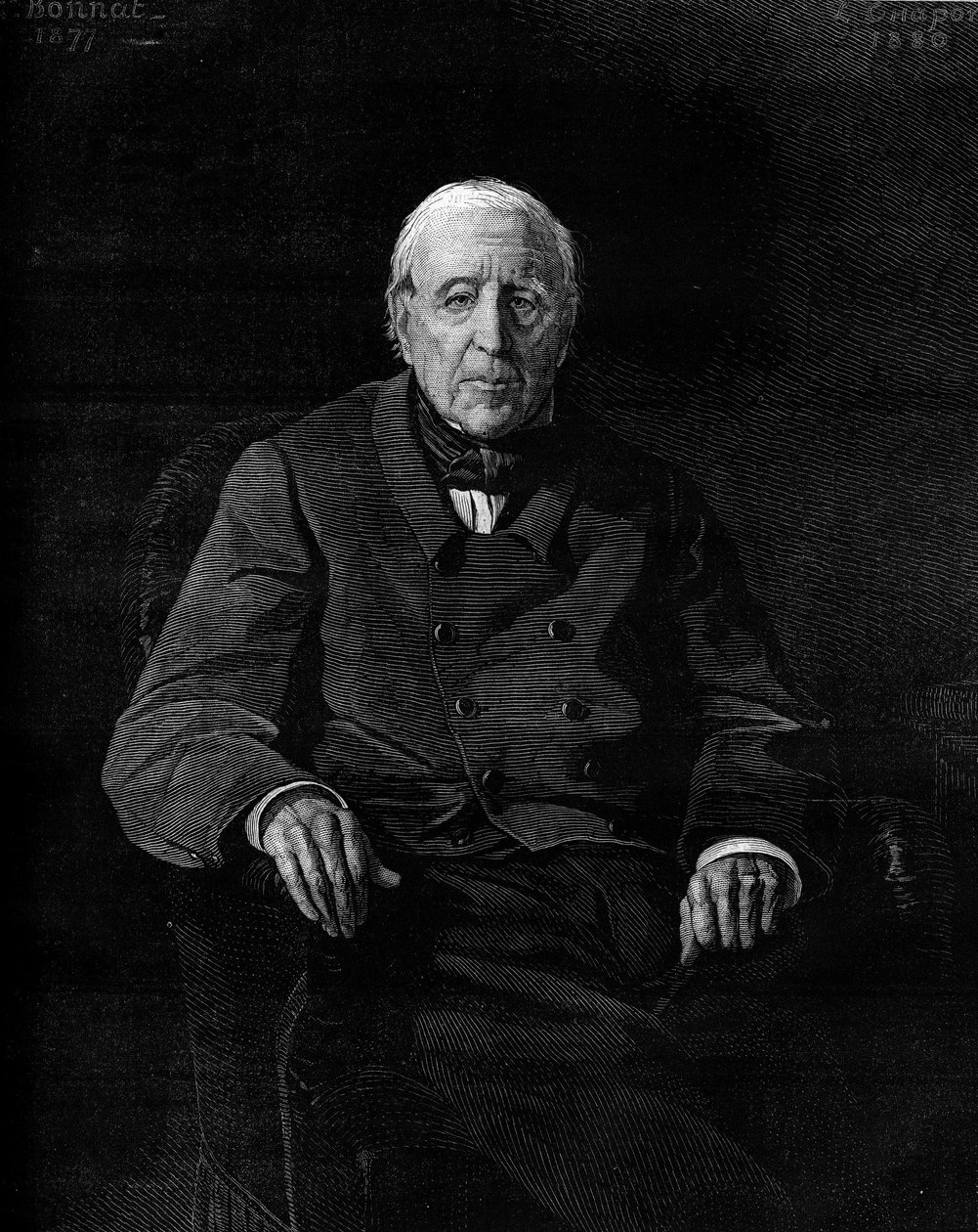 Portret van Marthe Camille Bachasson, Graaf van Montalivet (1801-1880), Franse politicus. Gravure in 