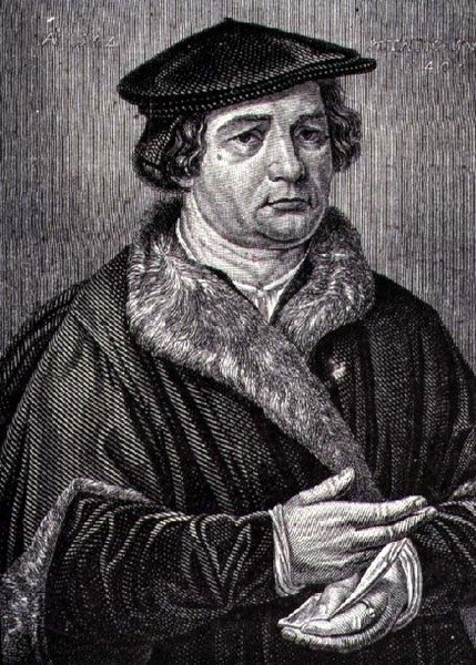 Portret van Martin Luther (1483-1546) Duitse religieuze hervormer door French School