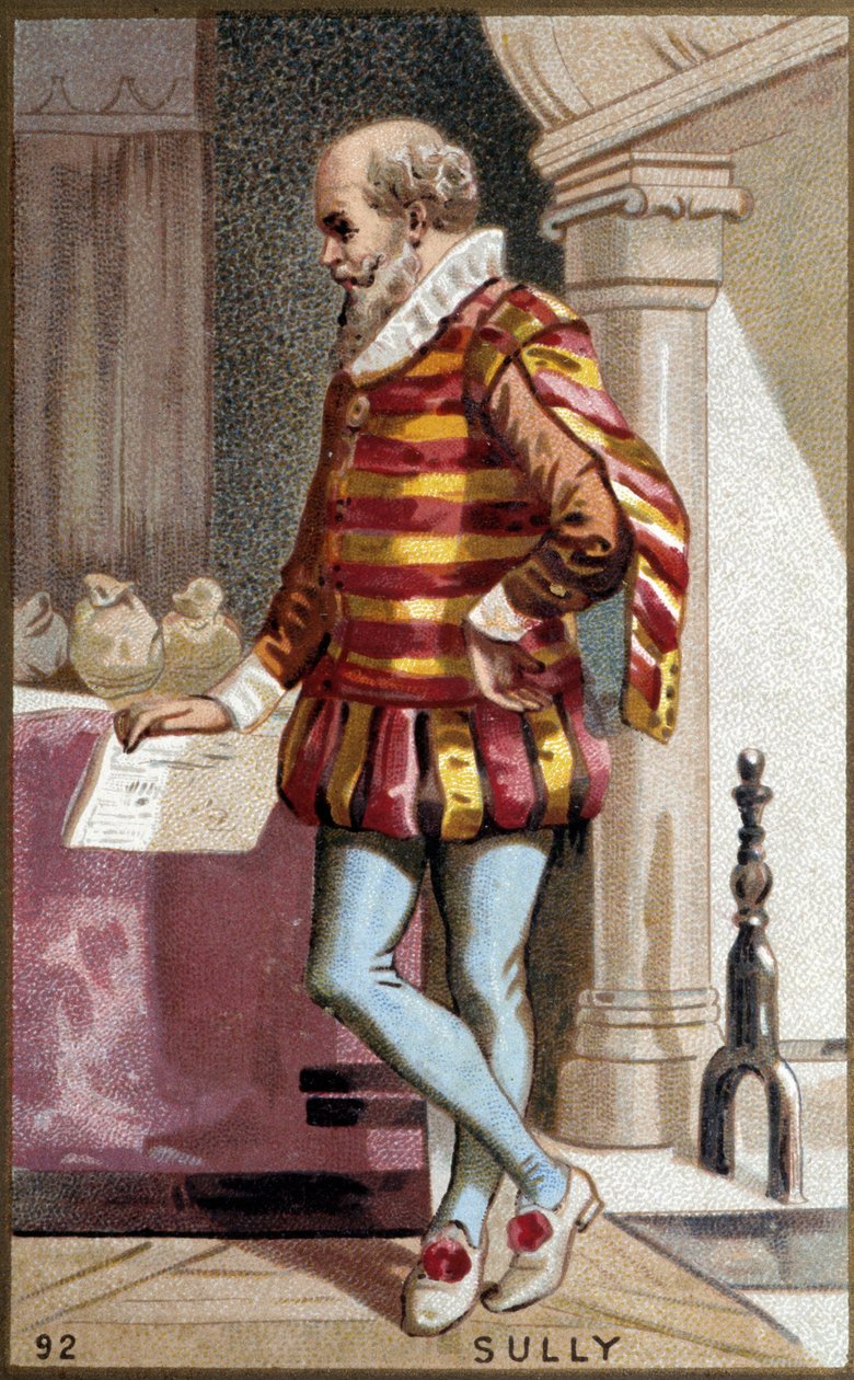 Portret van Maximilian de Bethune, Baron de Rosny, Hertog van Sully (1560-1641), Franse politicus. door French School