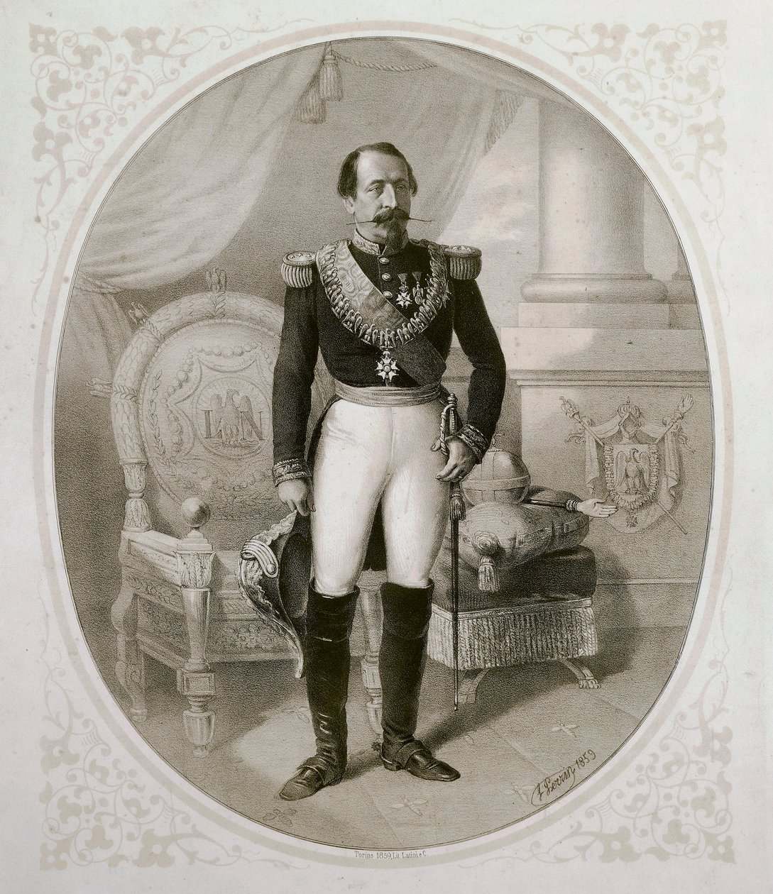 Portret van Napoleon III (1808 - 1873) door French School