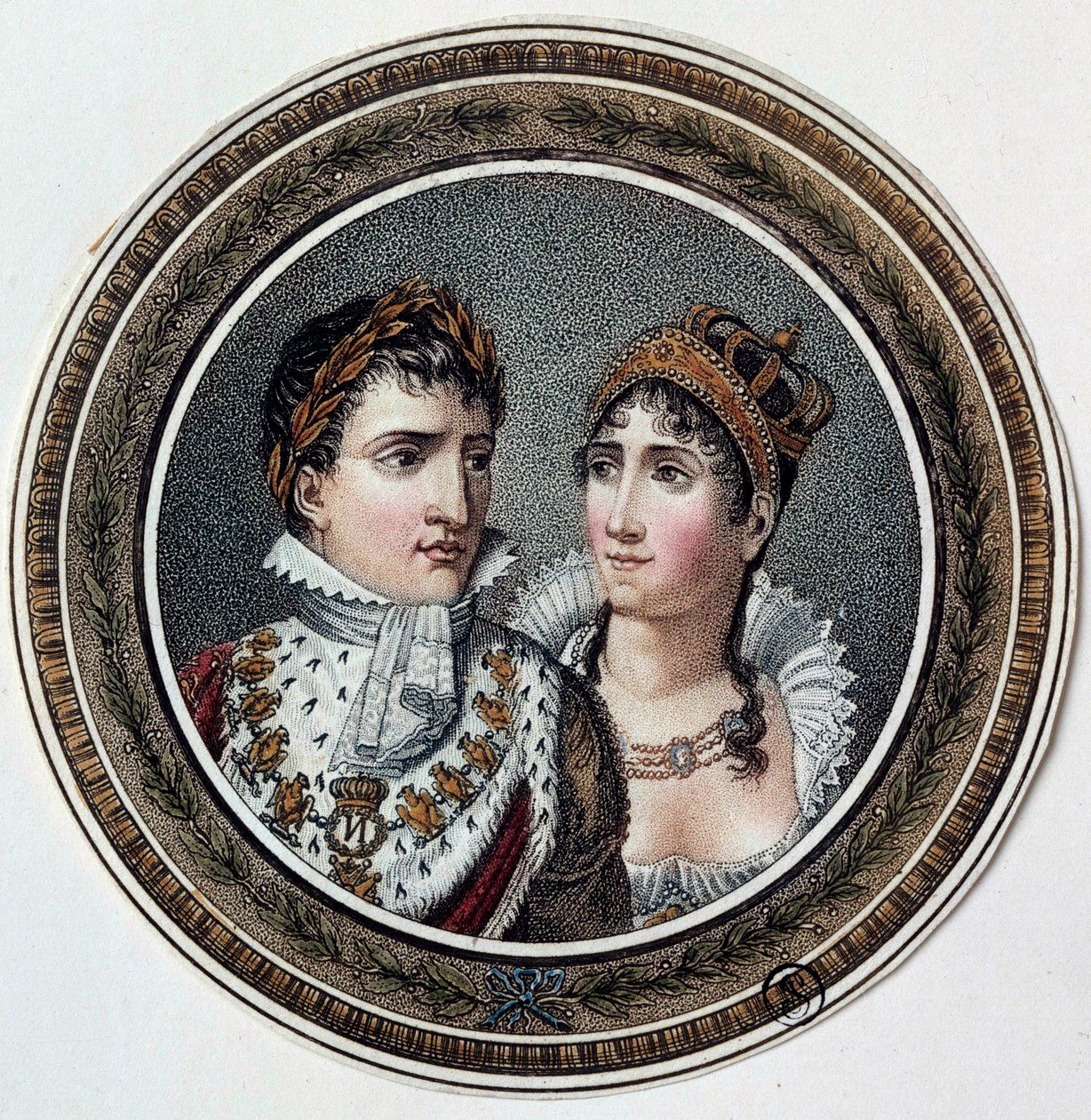 Portret van Napoleon I (1769-1821) en Josephine de Beauharnais (1763-1814) door French School