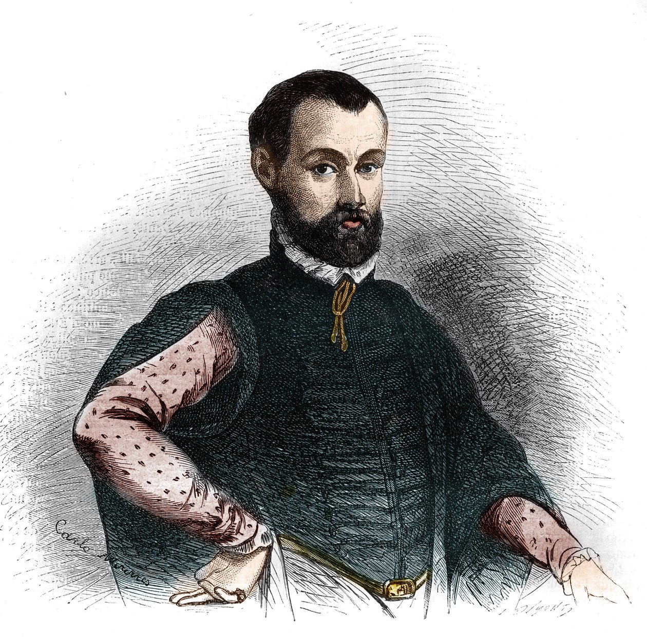 Portret van Niccolo di Bernardo dei Machiavelli (Niccolò Machiavelli) door French School