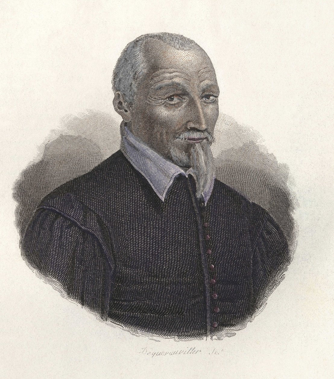 Portret van Olivier de Serres (1539-1619), Franse agronoom. in 
