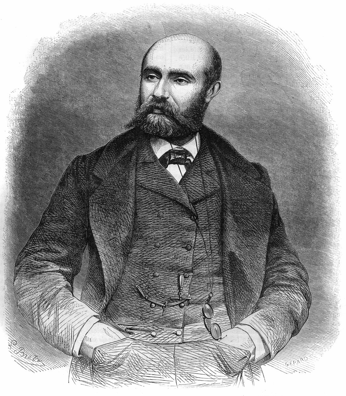 Portret van Paul Henry Corintin Feval (Paul Feval père) door French School