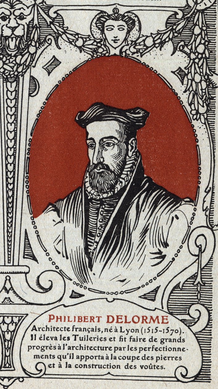Portret van Philibert Delorme, Frans architect door French School