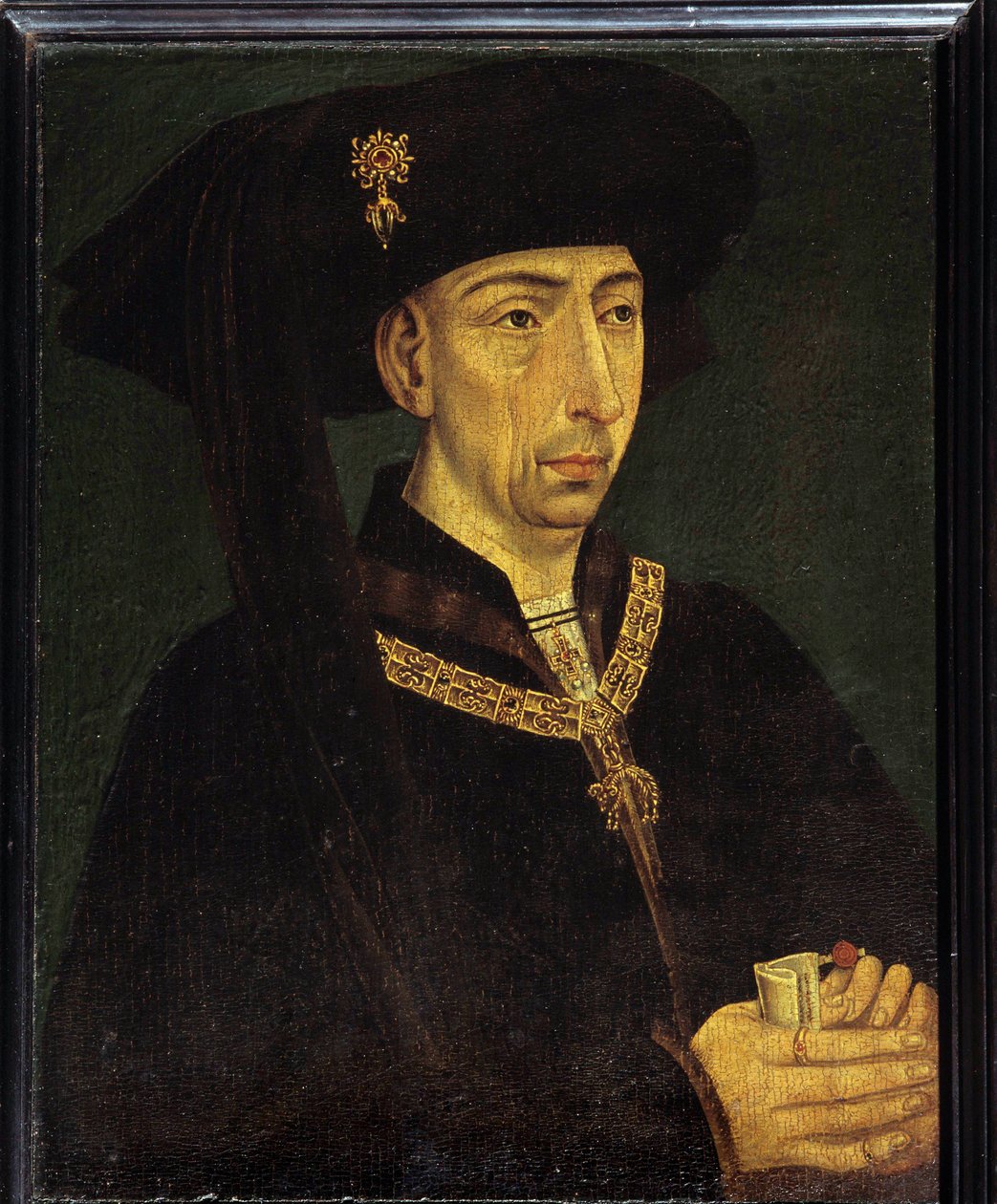 Portret van Filips III van Bourgondië, genaamd Filips de Goede door French School