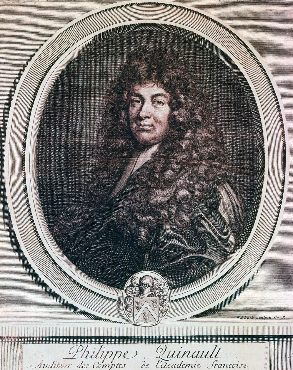Portret van Philippe Quinault door French School