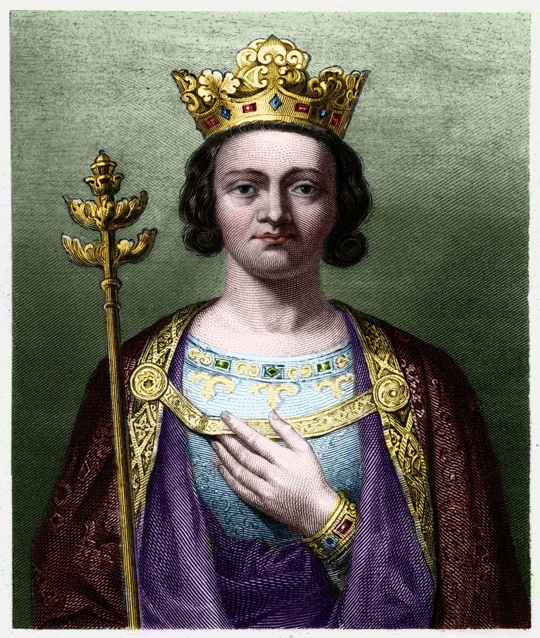 Portret van Philippe V de Lange (1294 - 1322), koning van Frankrijk door French School