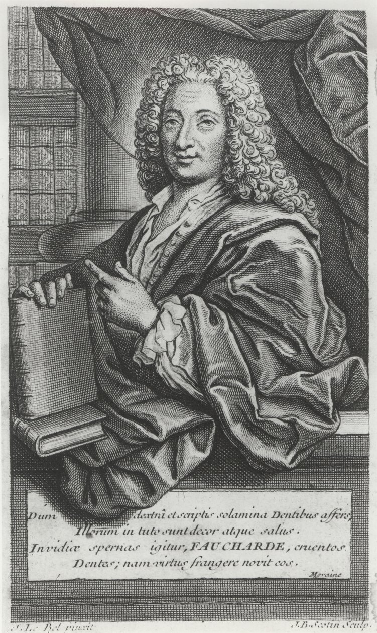 Portret van Pierre Fauchard door French School