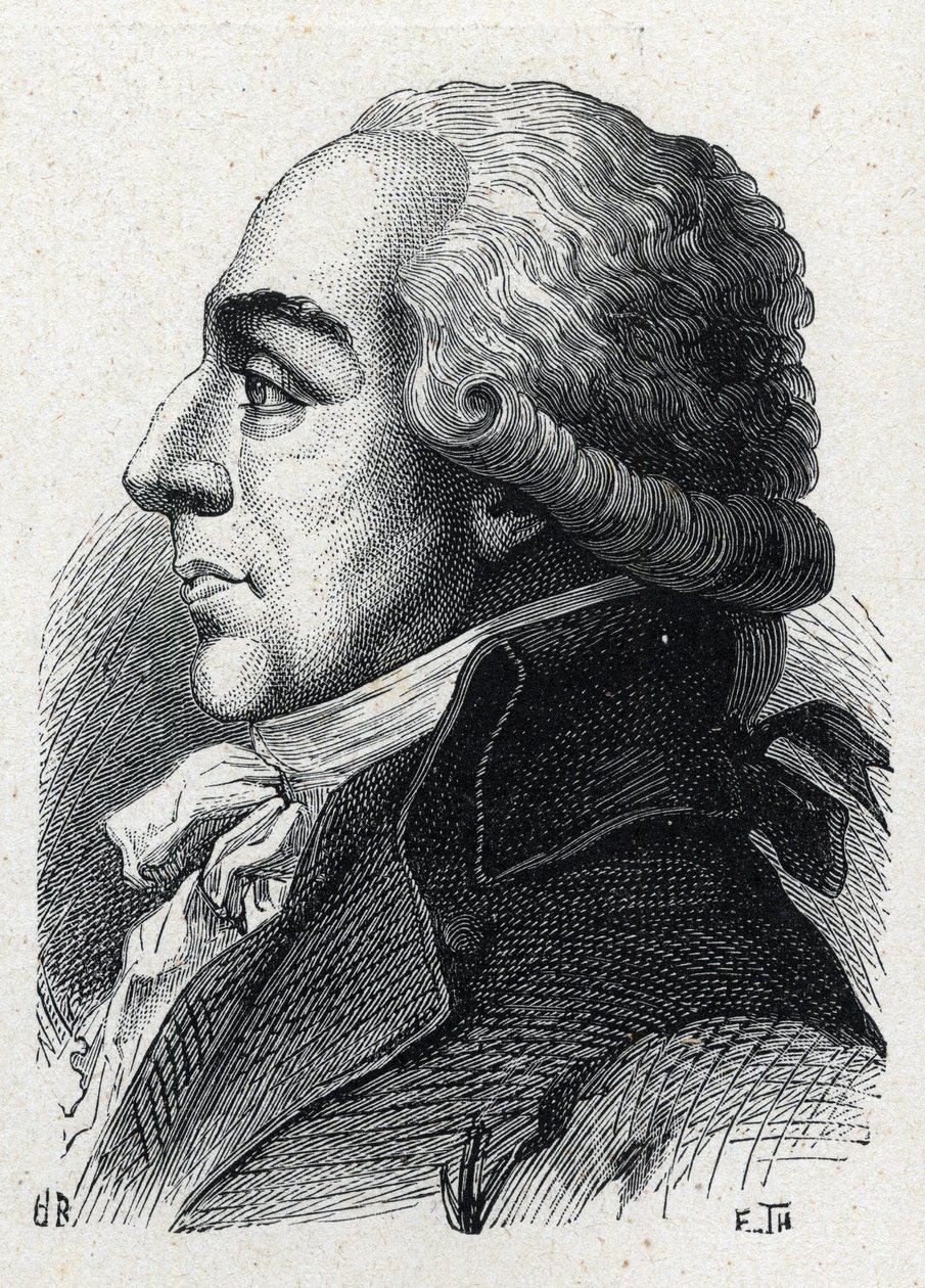 Portret van Pierre Louis Roederer (1754-1835) Franse advocaat en politicus. Gravure uit 1889. Privécollectie door French School