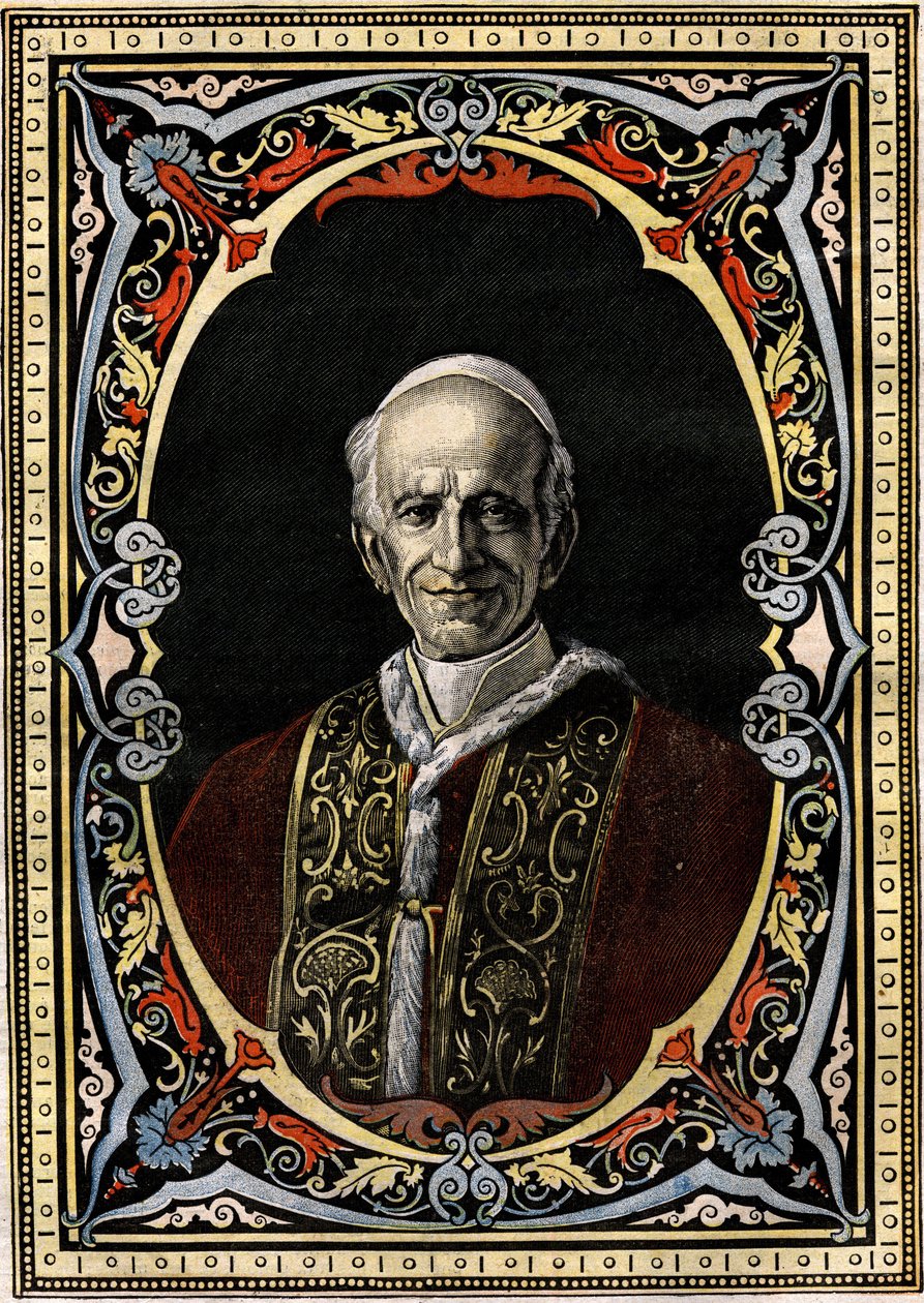Portret van Paus Leo XIII (Leone XIII, Giacchino Pecci) door French School
