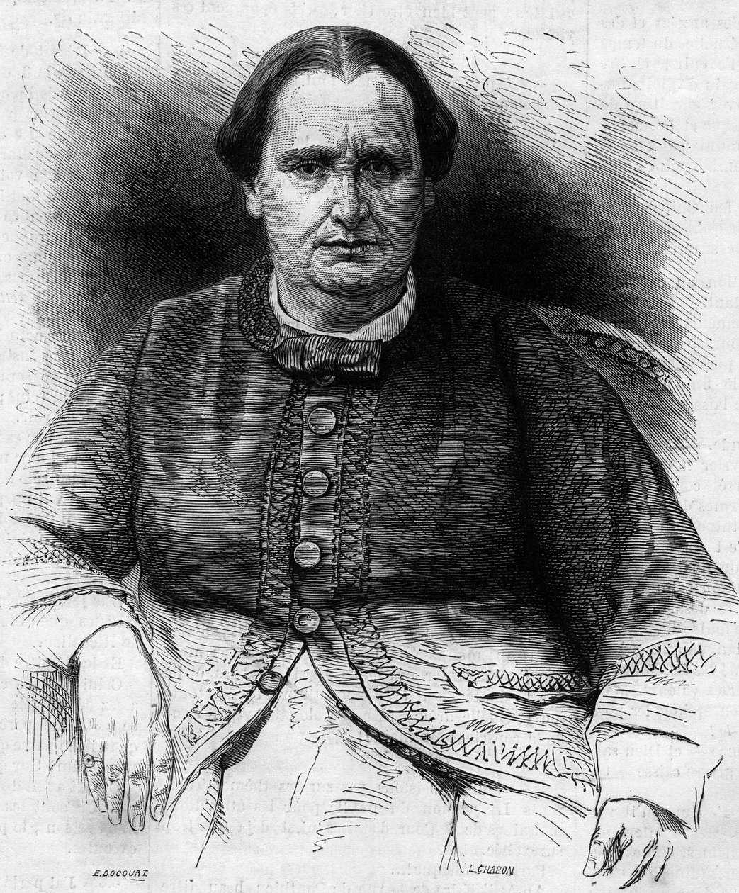Portret van prinses Elisa Napoleone Baciocchi (1806-1869), nicht van Napoleon I. Gravure in 