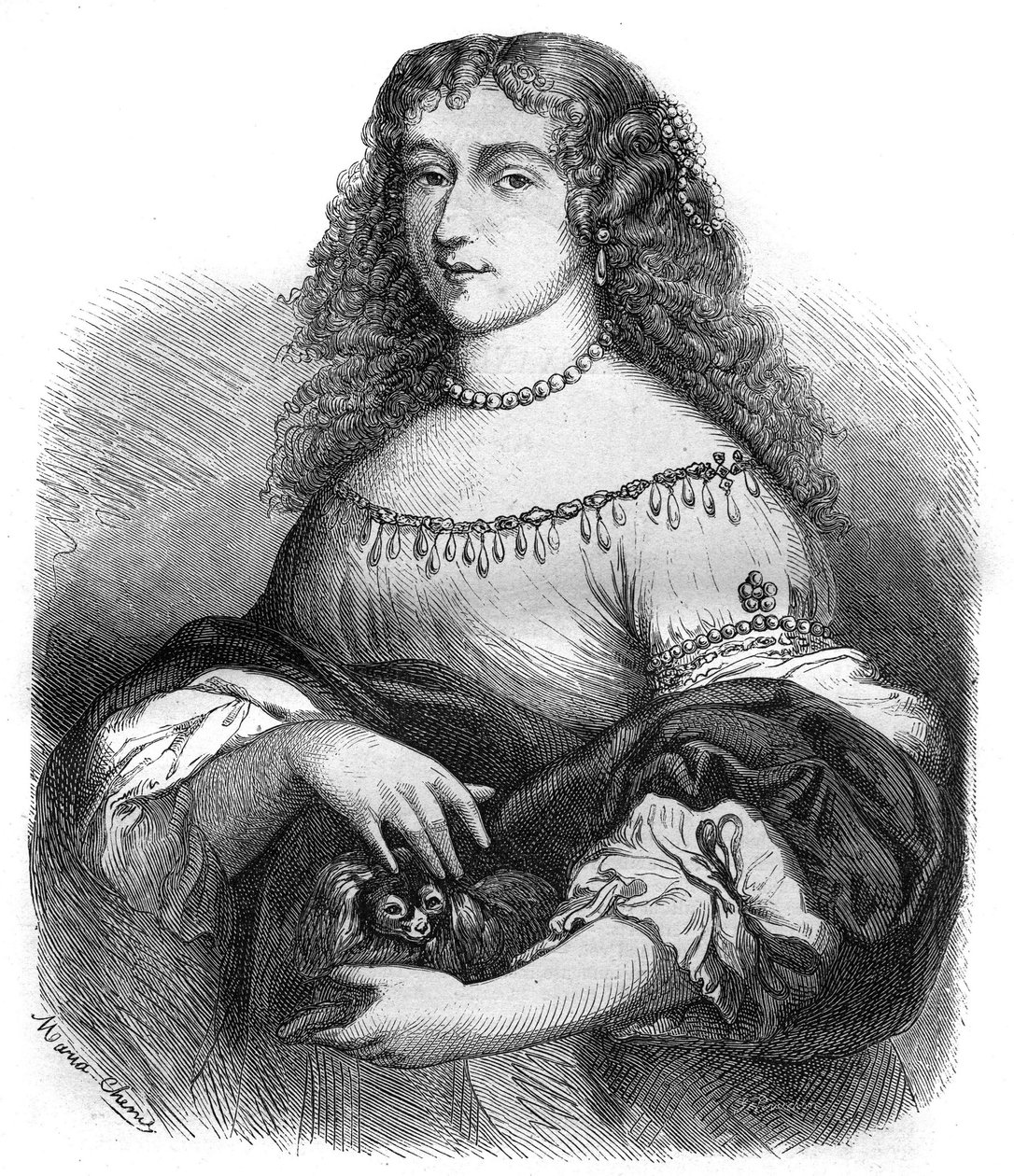 Portret van koningin Christina van Zweden (Kristina Vasa) door French School