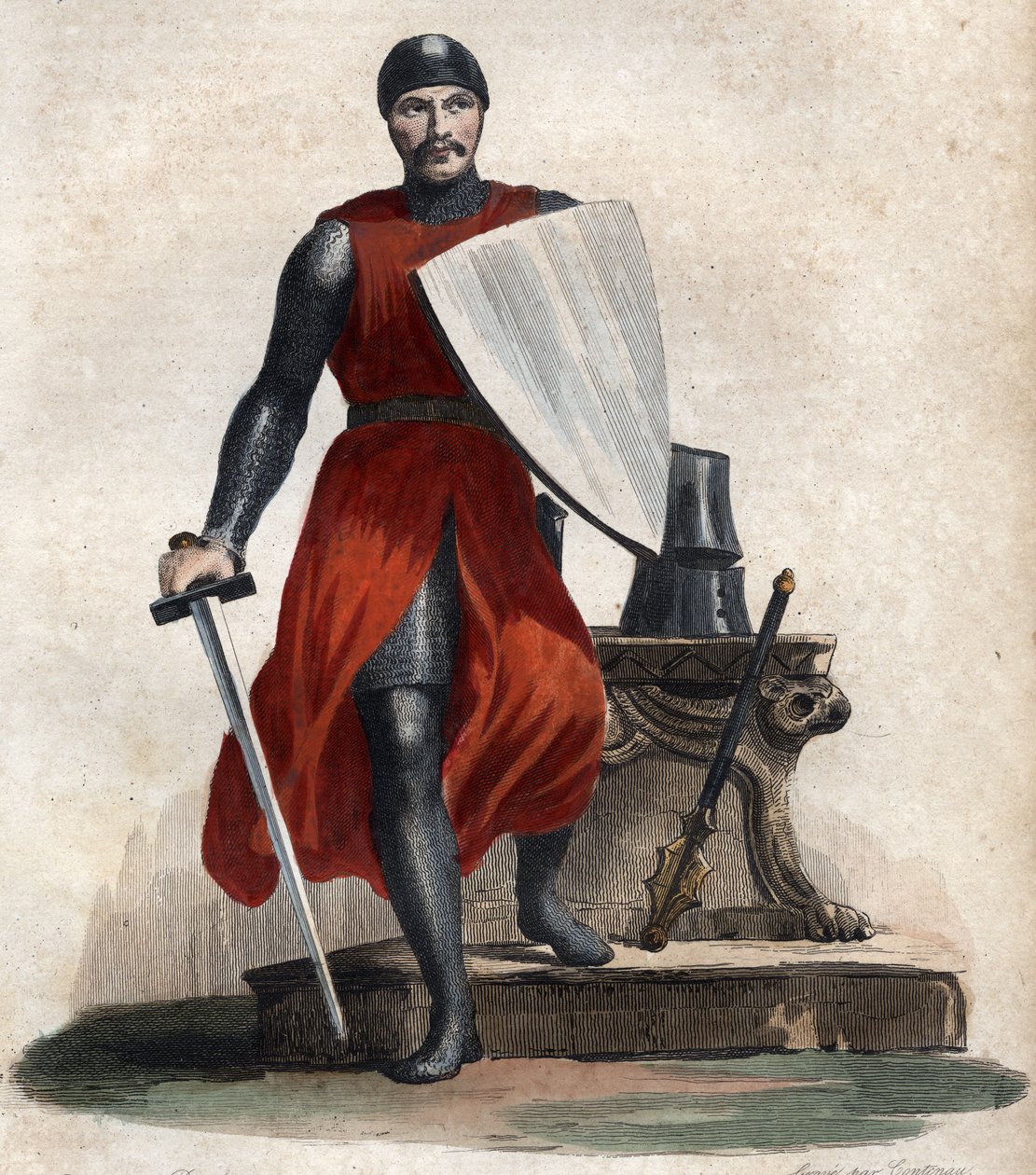 Portret van Robert IV de Sterke (Rutpert) (ca. 815-866), Graaf van Orleans door French School