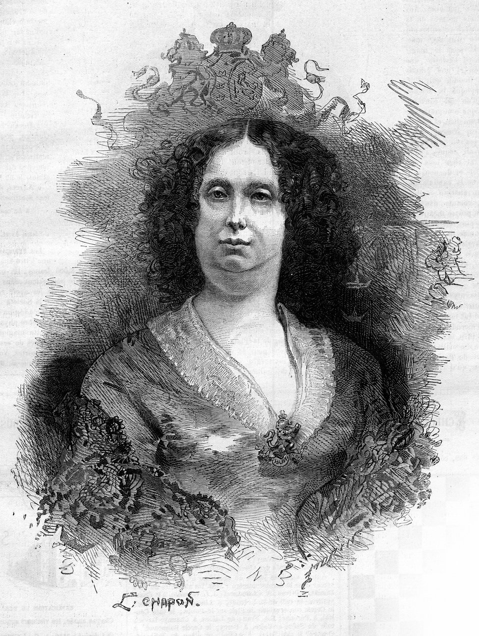 Portret van Sophie Frederique Mathilde van Württemberg, Koningin van Nederland. Gravure in 