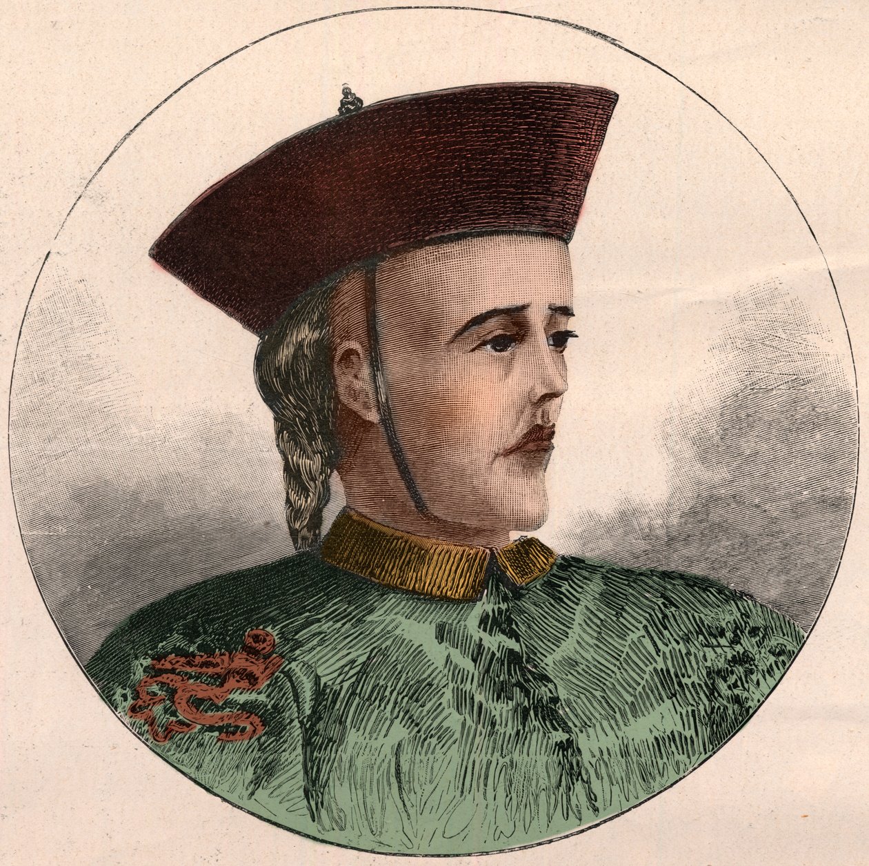 Portret van De Guangxu, Keizer van China (1871-1908). door French School