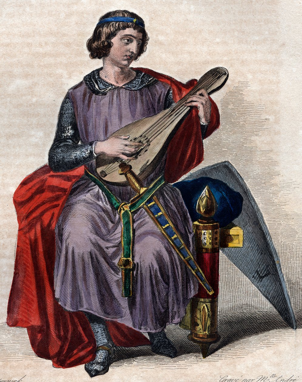Portret van Theobald I (1201-1253) door French School