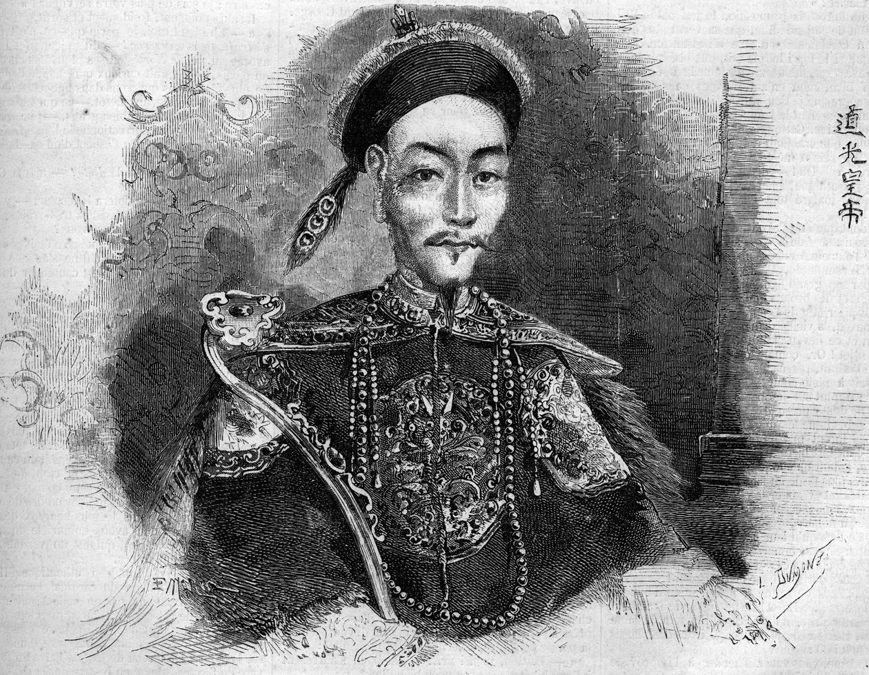 Portret van Toa Kwang (Toa-Kwang of Daoguang) (1782-1850), keizer van China van de Qing-dynastie. Gravure in Le Monde Illustré nr. 136 van 19 november 1859. door French School