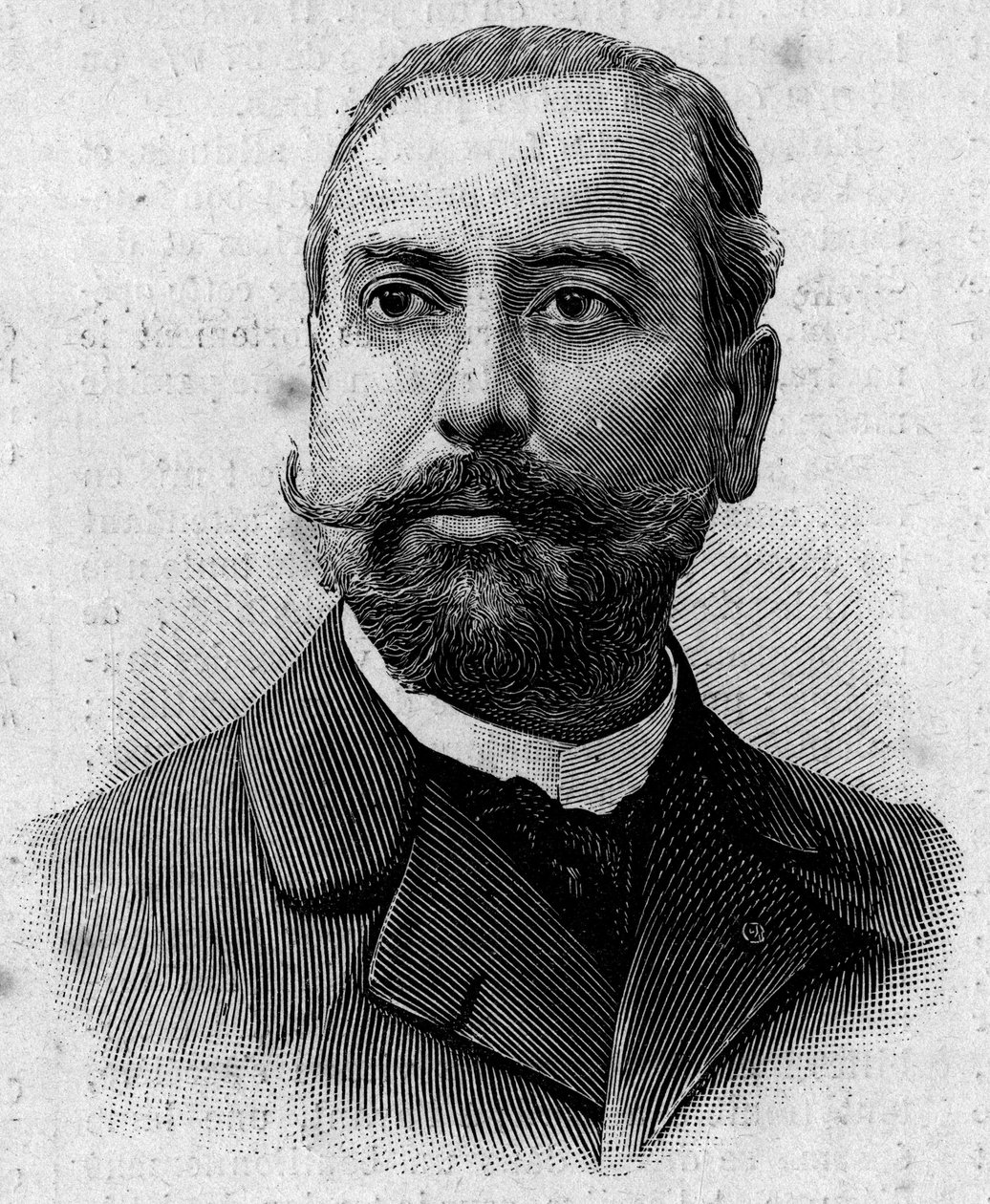 Portret van Victor Theophile Liotard (1858-1916), Franse apotheker en koloniaal ontdekkingsreiziger. Gravure in 