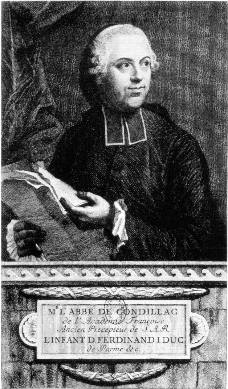 Portret van de abt Etienne Bonnot de Condillac (1715 - 1780) Franse filosoof door French School