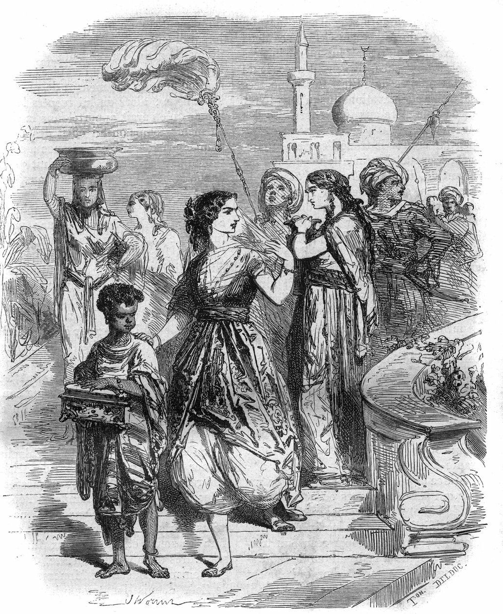 Portret van de Byzantijnse Keizerin Zoe la Porphyrogenete (978-1050) Gravure in 