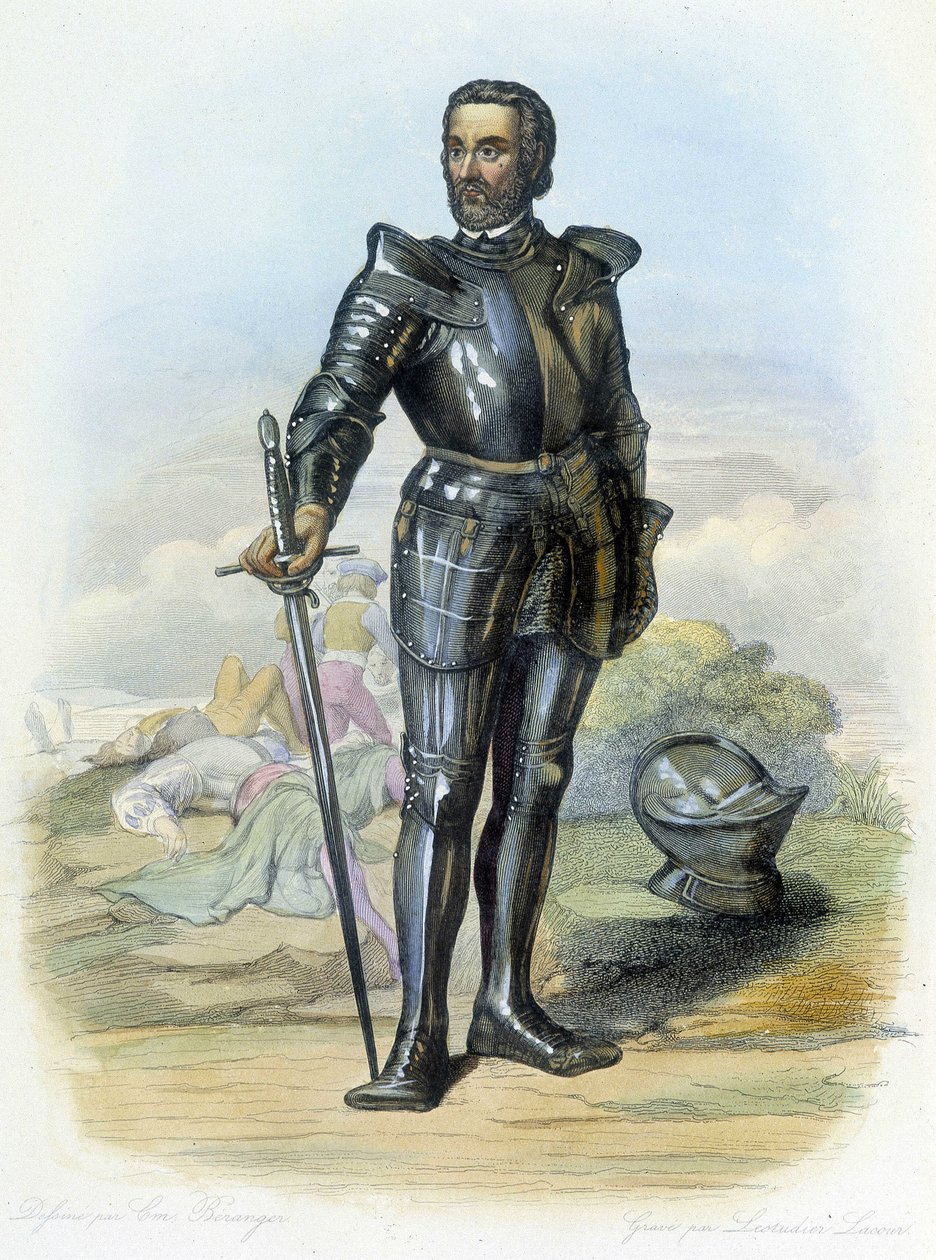 Portret van de Ridder Bayard (1475-1524) - in "Le Plutarch francais", ed. Mennechet door French School