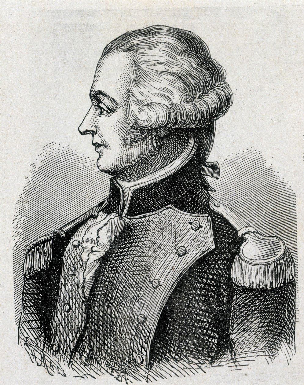 Portret van de Markies de Jouffroy (1751 - 1832) - uit "Album van Wetenschap; beroemde geleerden; Grote ontdekkingen" 1896 door French School