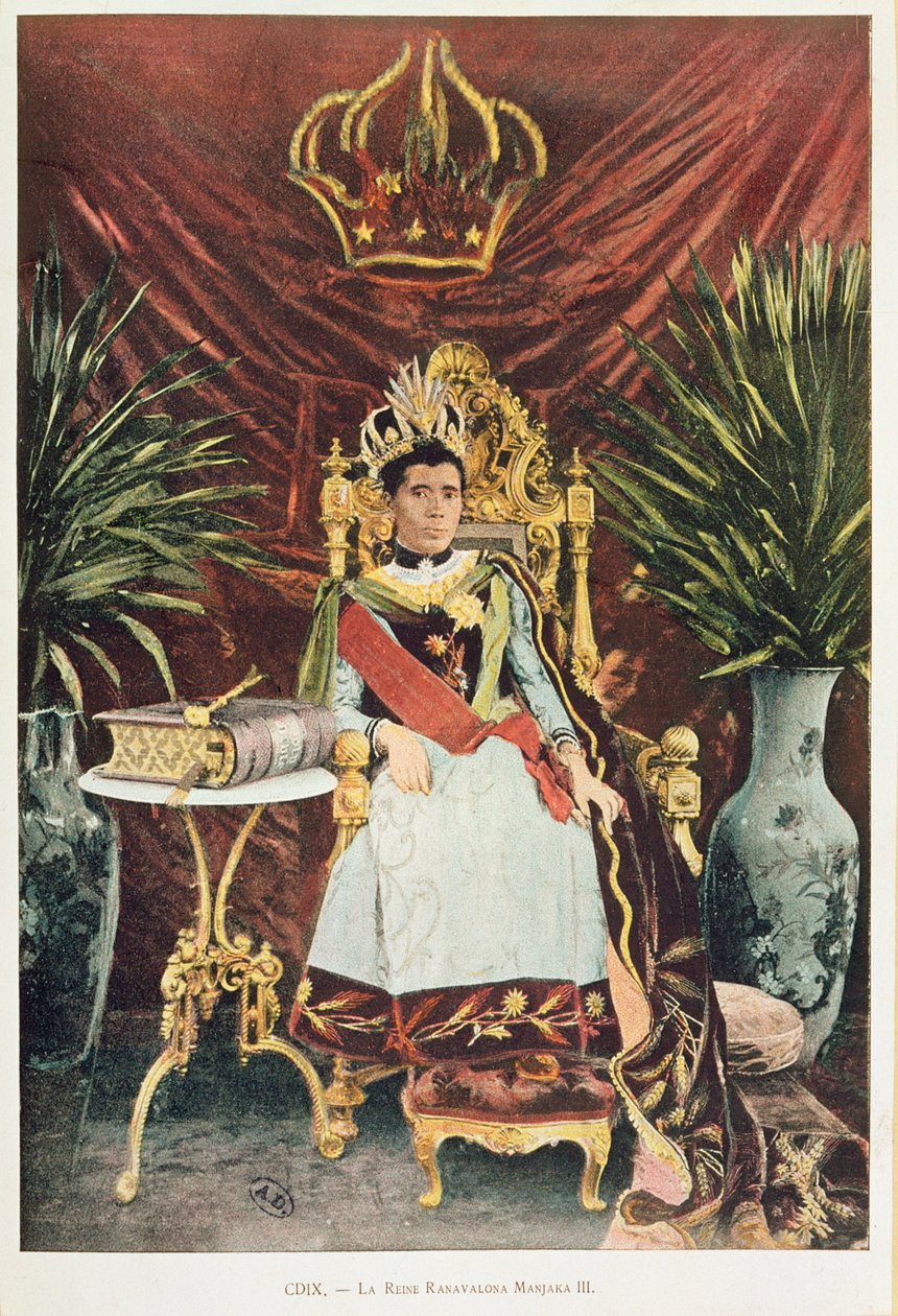 Portret van de laatste koningin van Madagaskar, Ranavalona III (1862-1917), eind 19e eeuw door French School