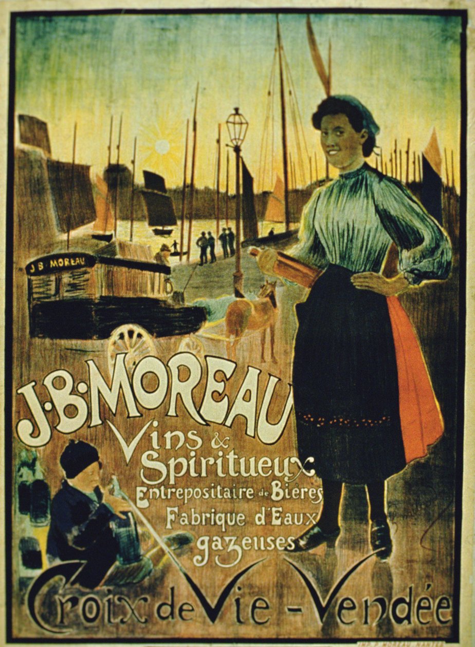 Poster voor Croix de Vie, gemaakt door J.B. Moreau, Vendée door French School