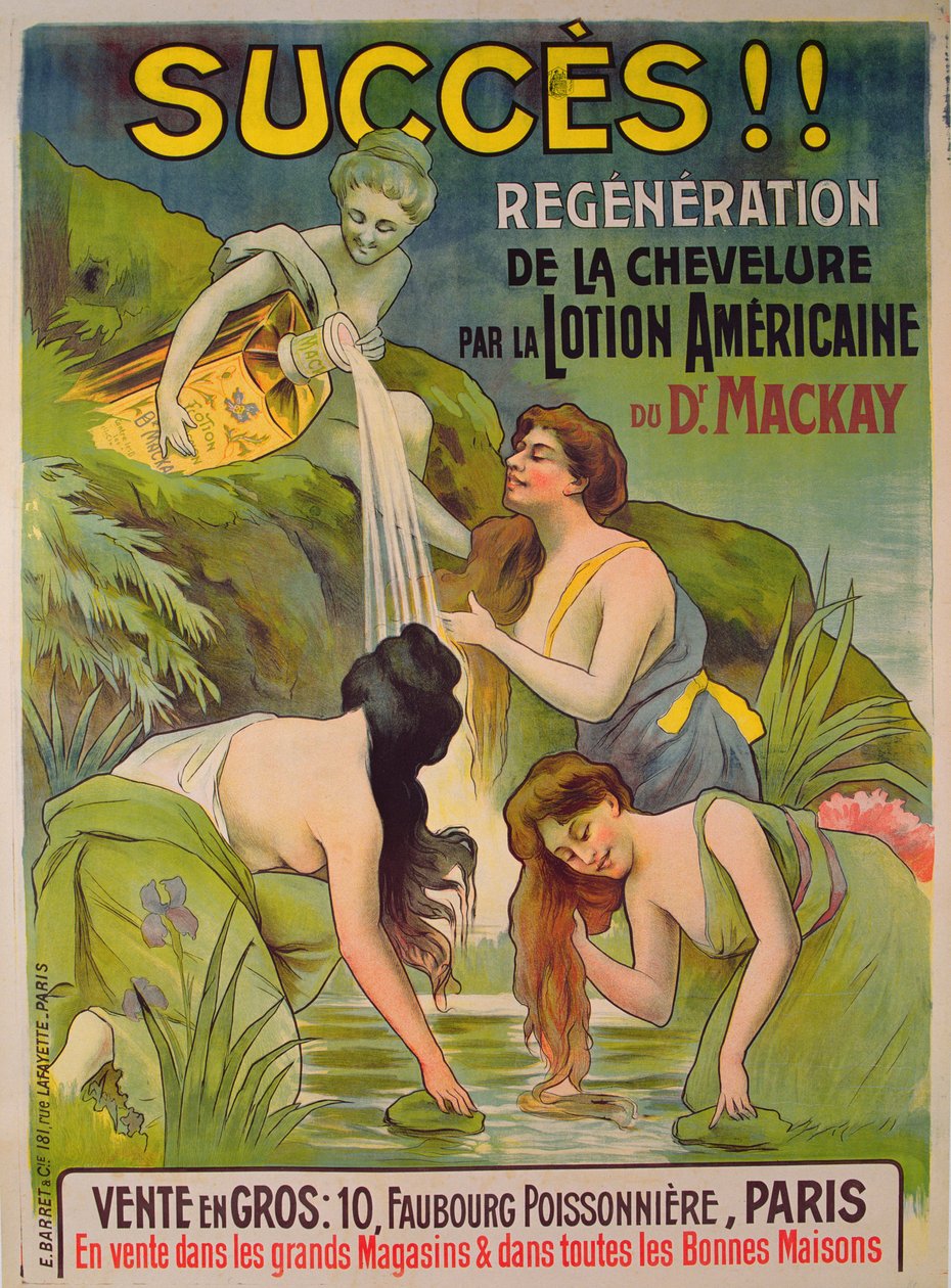 Poster die La lotion américaine du docteur Mackay adverteert door French School
