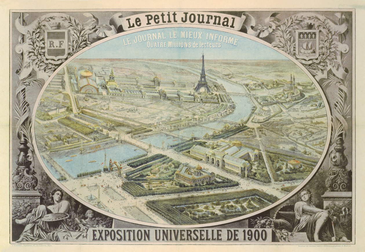 Poster gepubliceerd door Le Petit Journal om de Exposition Universelle in Parijs te adverteren, 1900 door French School