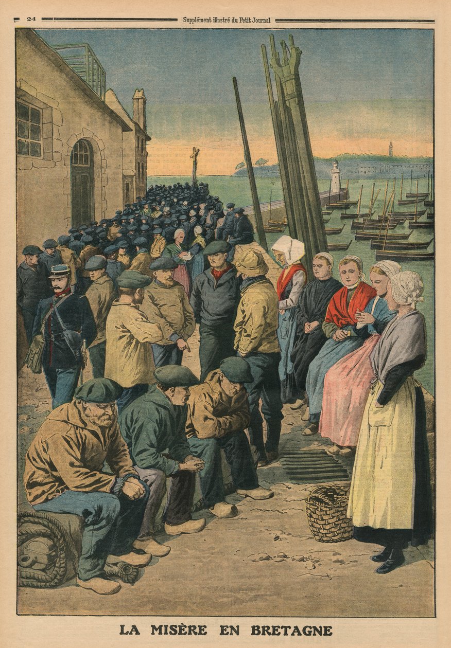 Armoede in Bretagne, achteromslag illustratie uit 