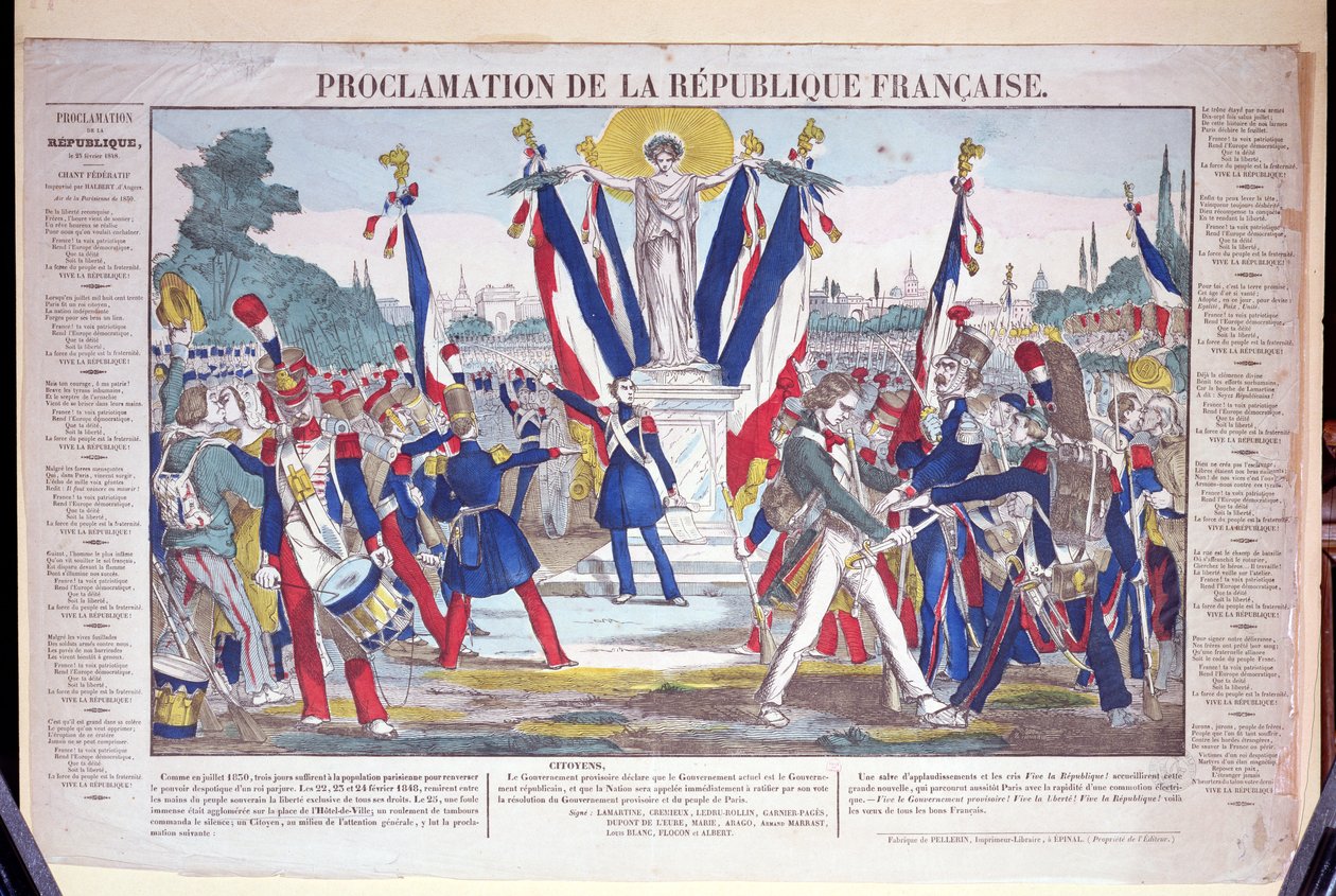 Proclamatie van de Franse Republiek, 25 februari 1848 door French School