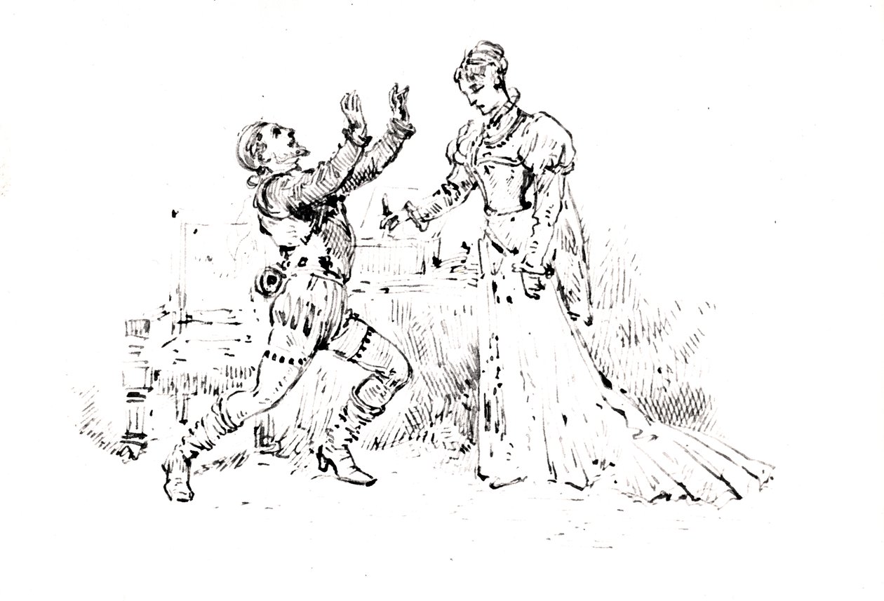 Productieboekje voor Ruy Blas (1838) door Victor Hugo (1802-85), 1880 (pen en inkt op papier) door French School