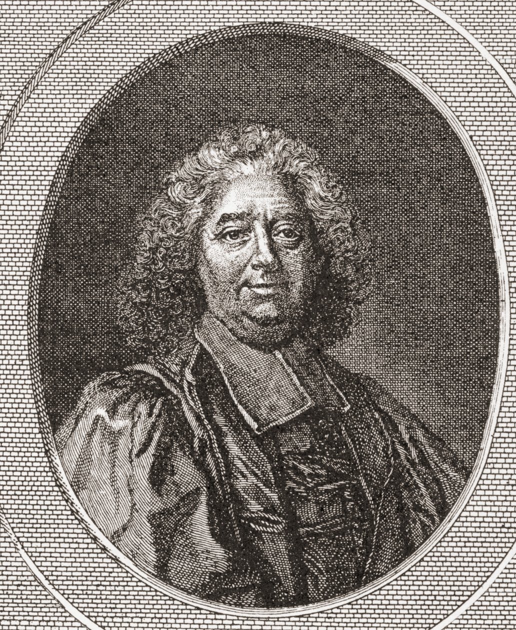René Pucelle, 1655-1745. Franse magistraat en abt van Saint Leonard Corbigny. Uit Les Heures Libres gepubliceerd in 1908. door French School