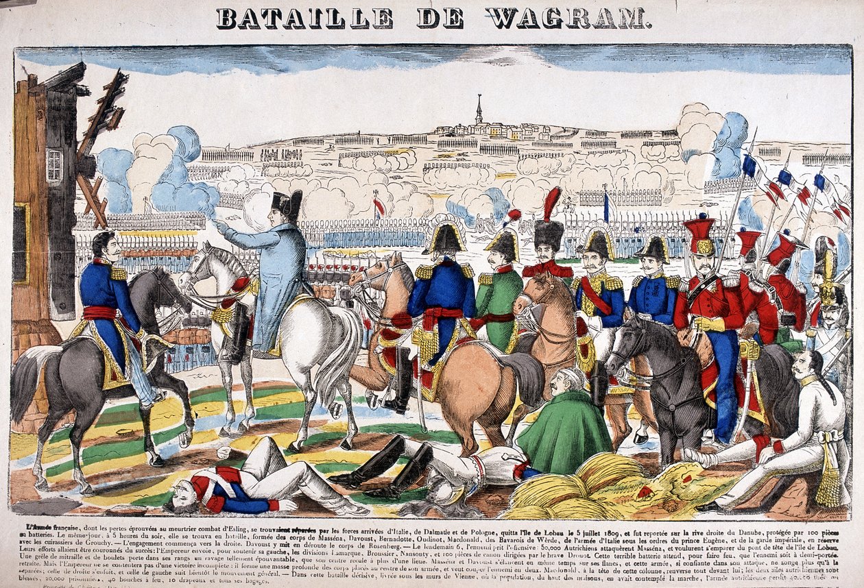Voorstelling van de Slag bij Wagram, 5 juli door French School