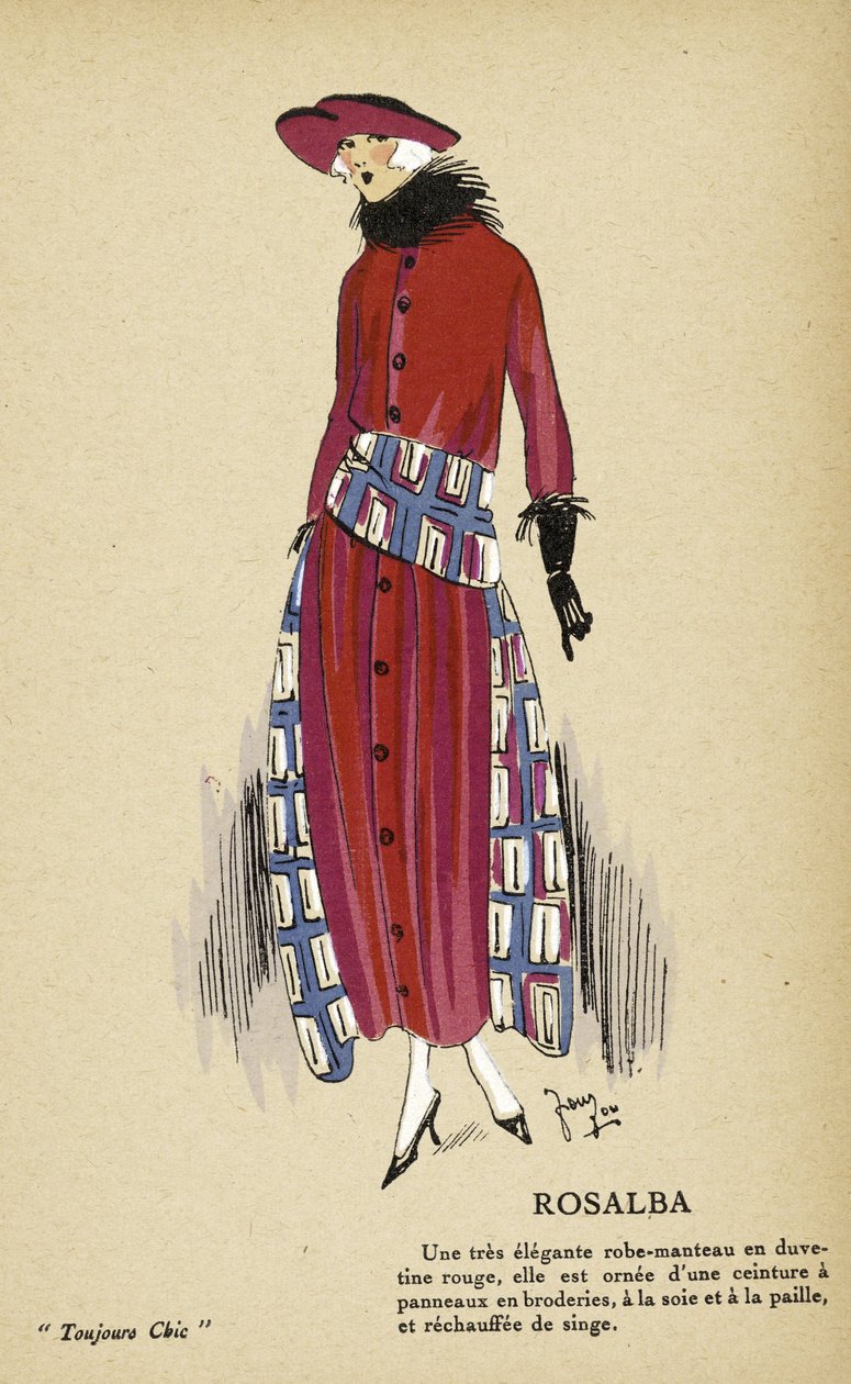 Rosalba, uit Toujours Chic, geb. 1921-22 (pochoirdruk) door French School
