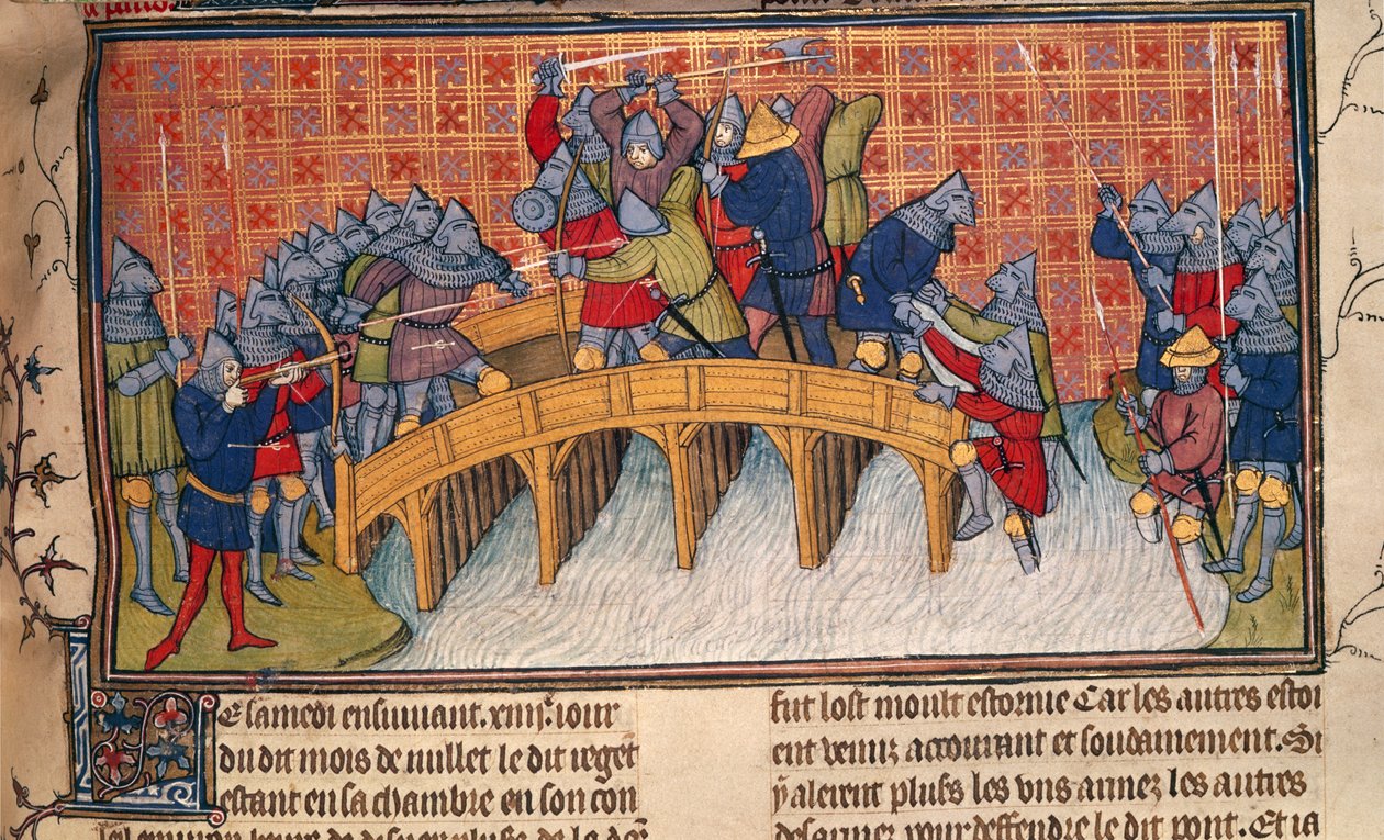 Slag op de Brug over de Seine tijdens de Honderdjarige Oorlog, uit 