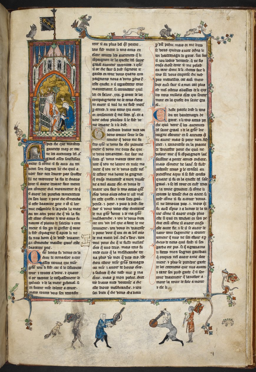 Hendrik II van Engeland met schrijver (illustratie uit 