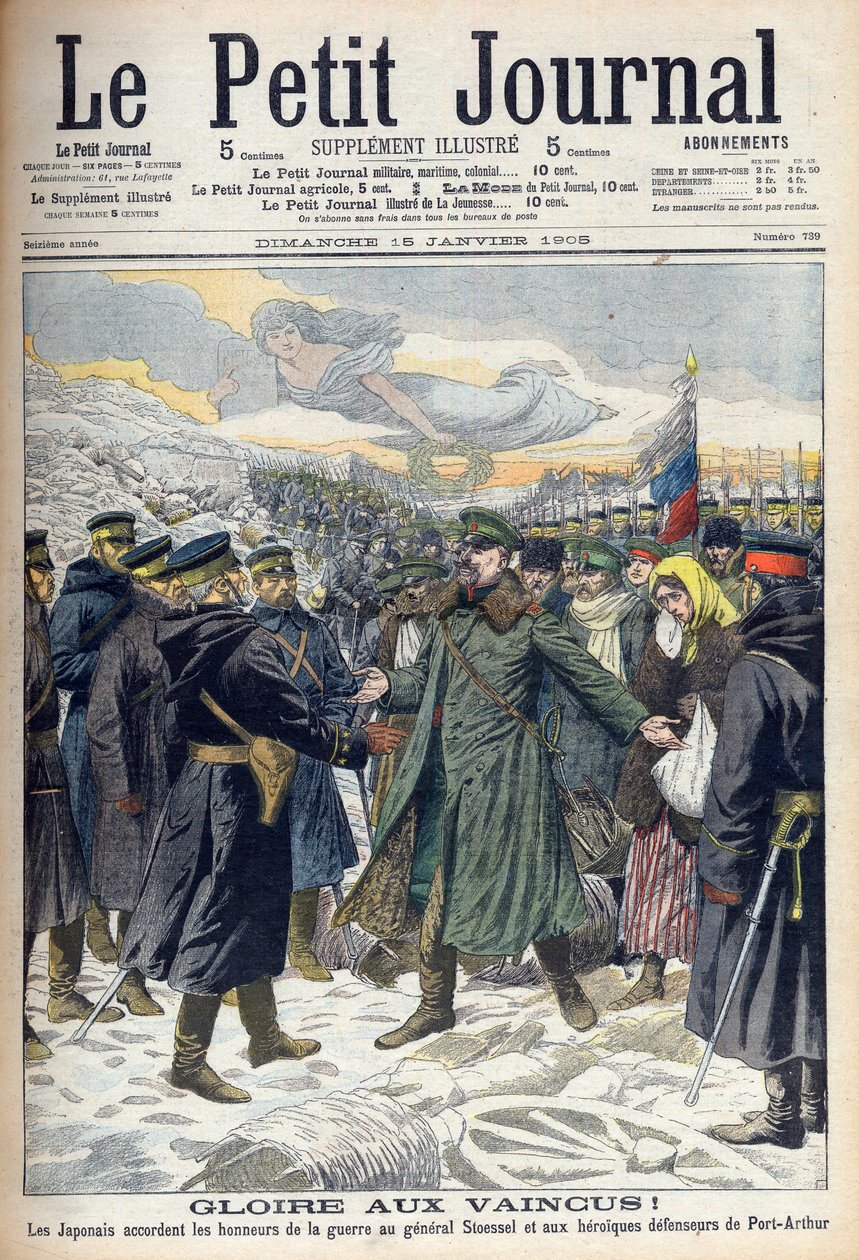 Russisch-Japanse Oorlog 1904-1905: Japanse toestaan generaal Stoessel en de Russische verdedigers van Port Arthur eervolle overgave door French School