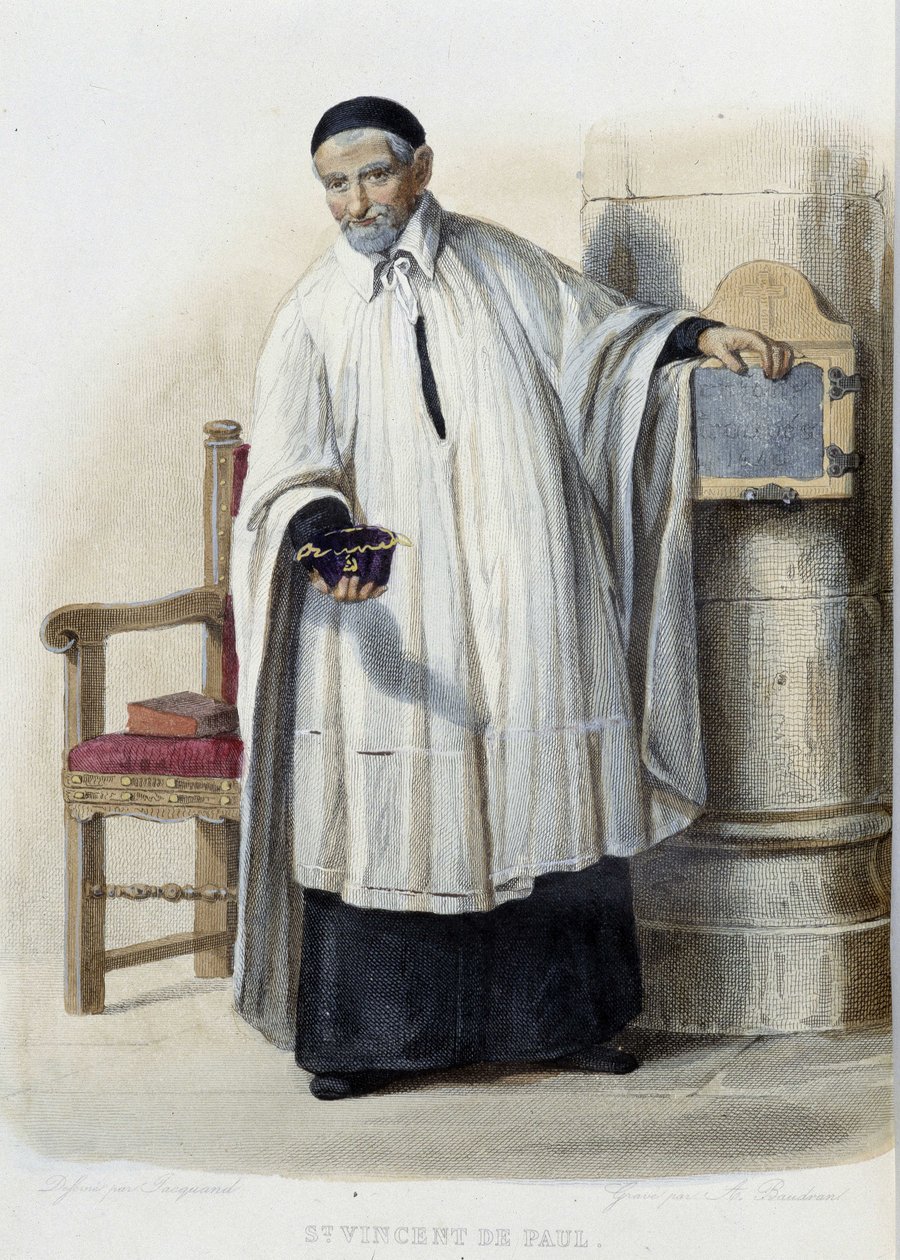 Saint Vincent de Paul - in "Le Plutarque francais", ed. Mennechet door French School