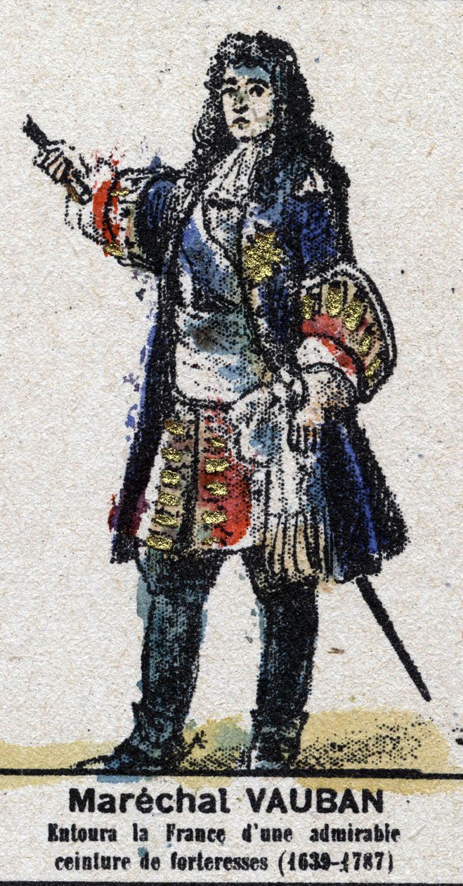 Sébastien Le Prestre de Vauban (1633-1707), maarschalk van Frankrijk. In "Galerie van Koningen en Koninginnen van Frankrijk en illustere personages van 1643 tot 1895" Epinal afbeelding. door French School