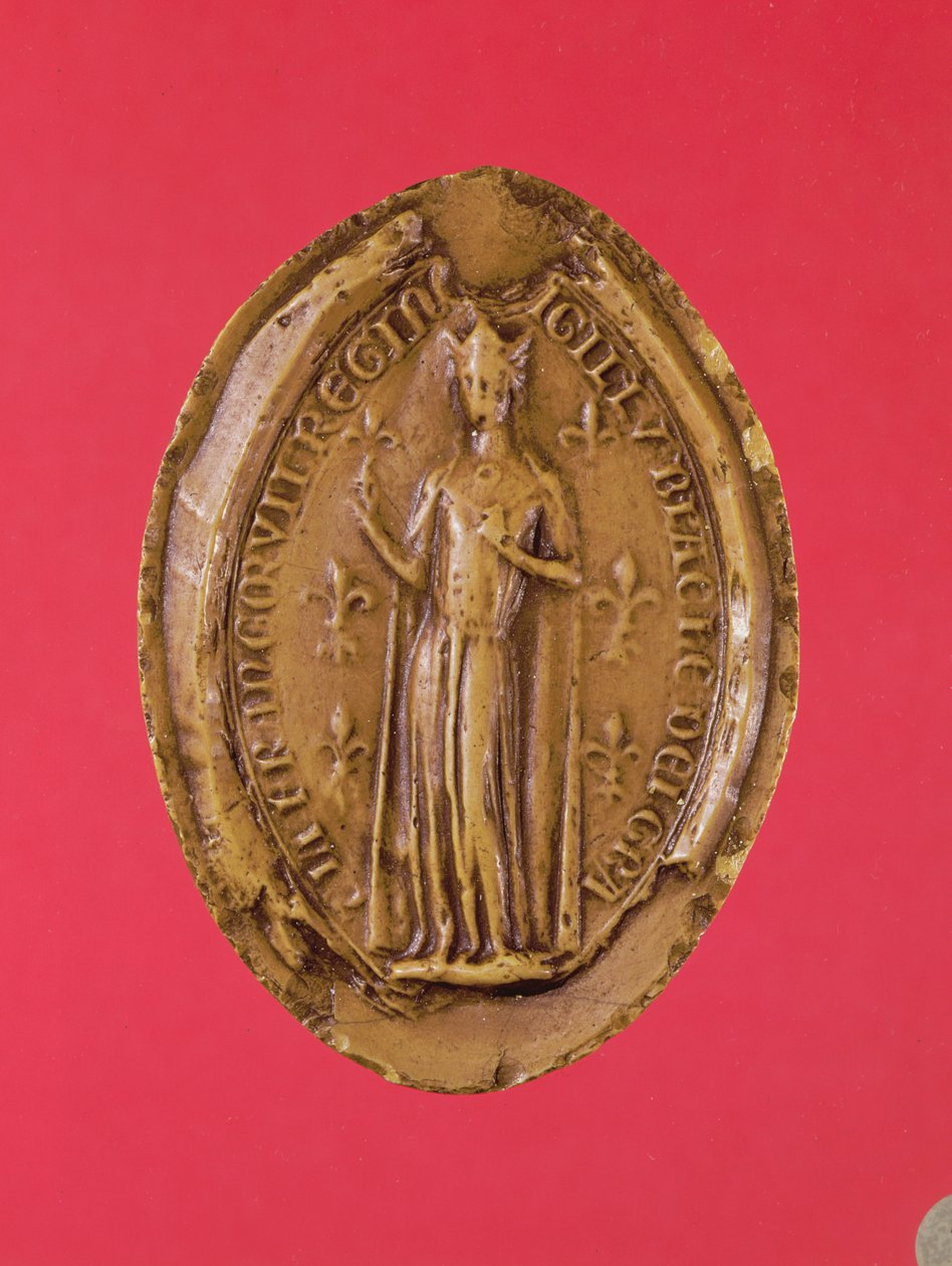 Zegel van Blanche de Castille (1188-1252) door French School