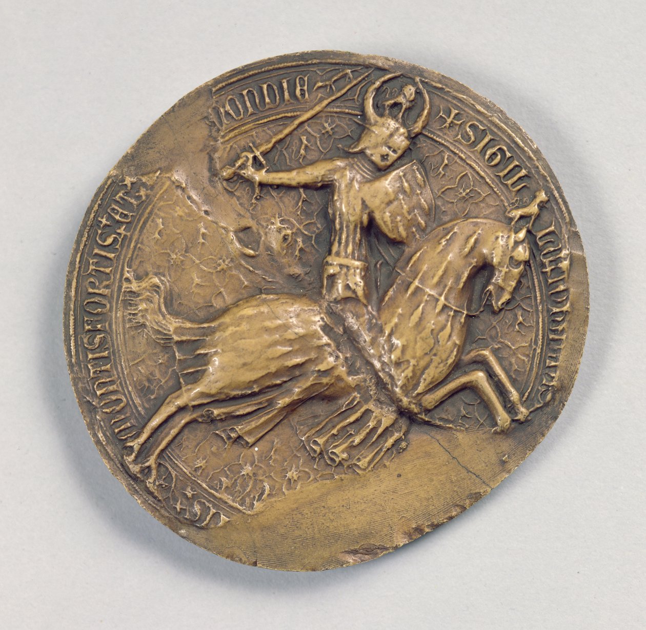 Zegel van Jean IV de Dappere (1341-99) Hertog van Bretagne (was) door French School