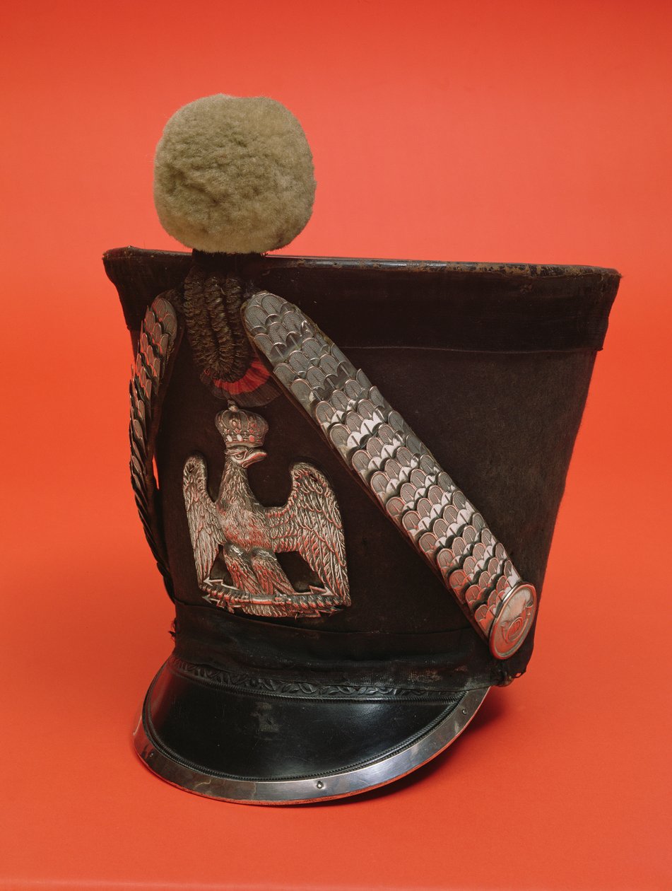 Shako van een lansier van het leger van het Eerste Franse Keizerrijk, c.1804-1815 door French School