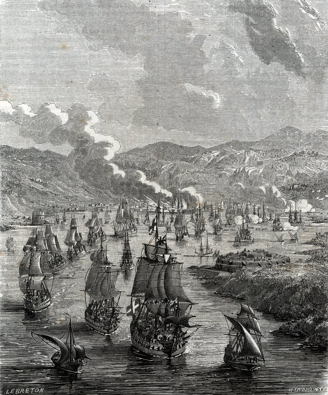 Beleg van Toulon vond plaats tussen 29 juli en 21 augustus 1707 tijdens de Spaanse Successieoorlog toen een geallieerde land- en zeemacht de Franse marinebasis in Toulon belegerde (gravure) door French School