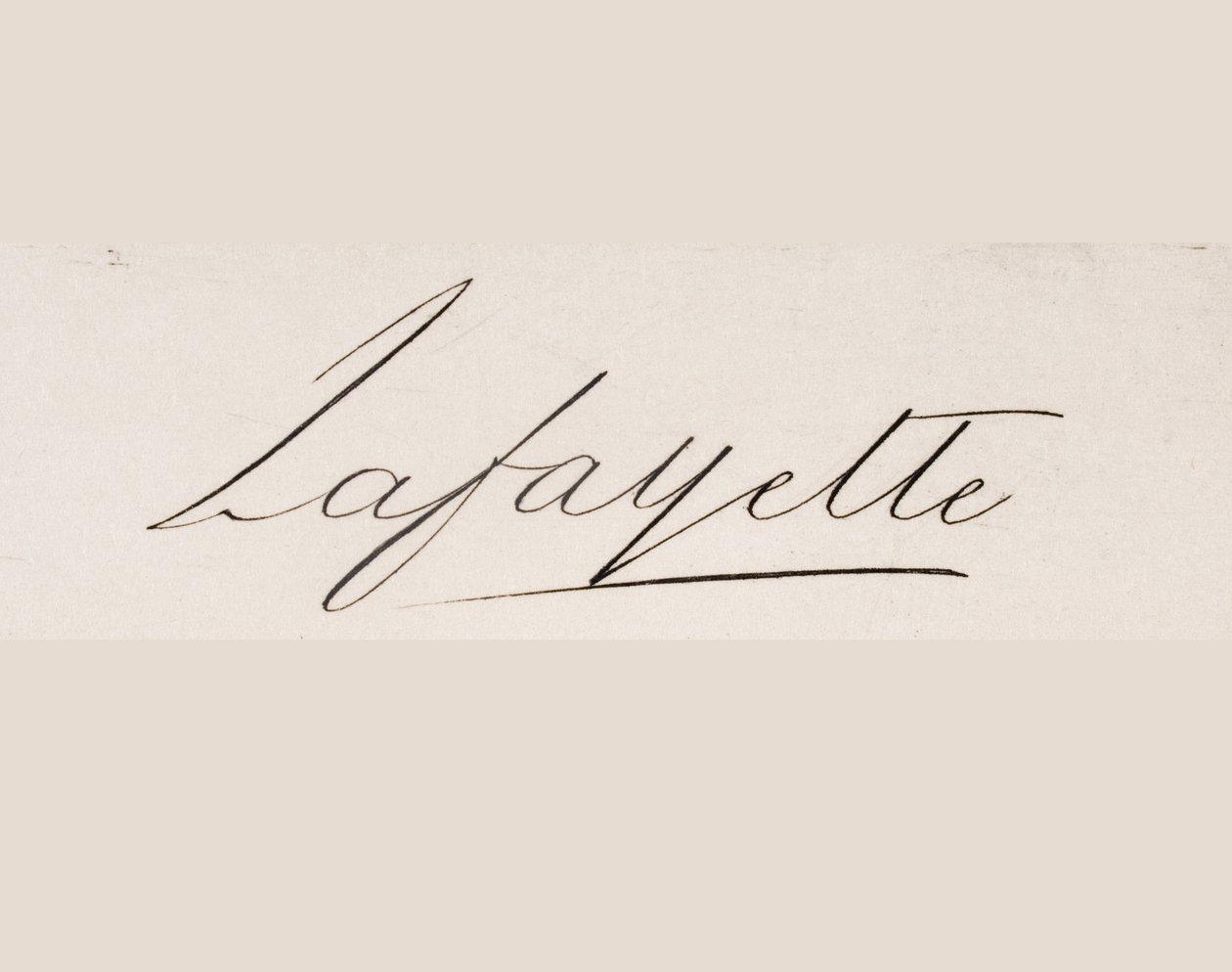 Handtekening van Marie-Joseph-Paul-Yves-Roch-Gilbert du Motier, Marquis de Lafayette door French School