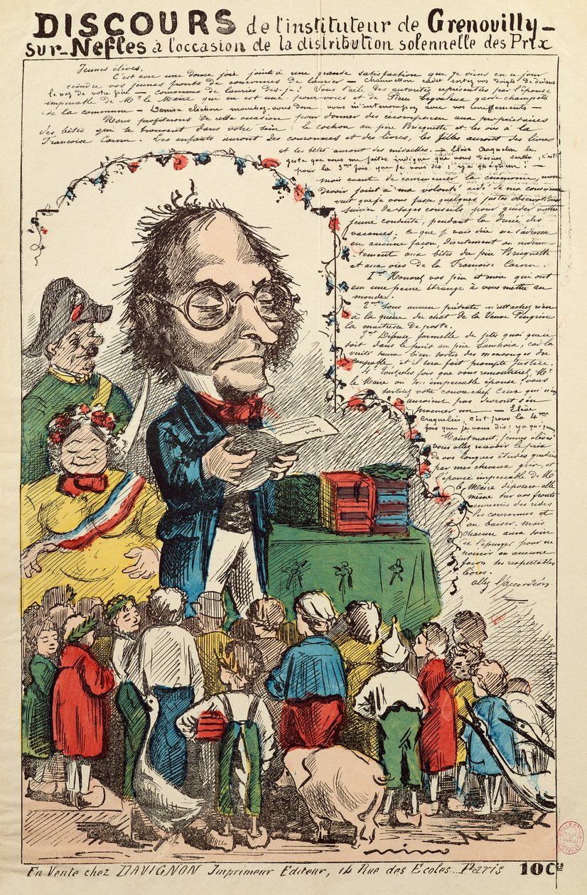 Toespraak van de leraar van Grenouilly sur Nefles tijdens de prijsuitreiking door French School