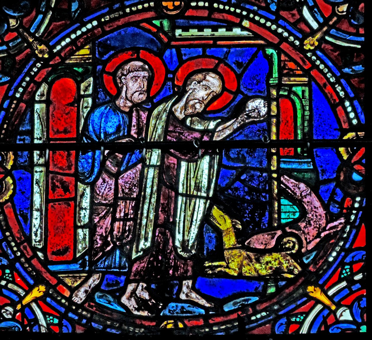 Sint-Petrus en Sint-Paulus voeren de honden door French School